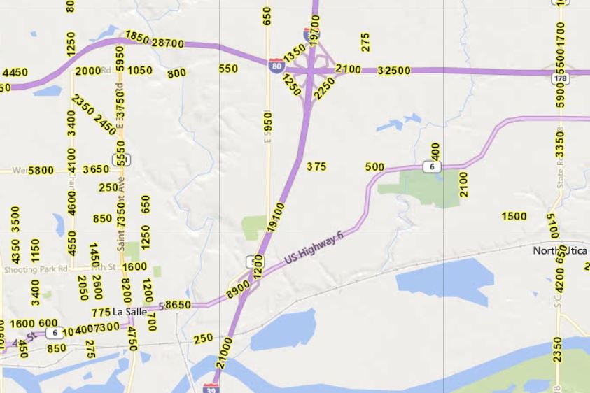 Traffic count map (3/17/21)